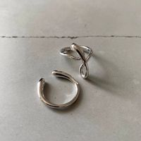 Wholesale Simple Style Solid Color Copper Plating Silver Plated Rings main image 4