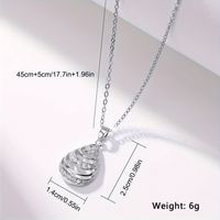 Elegant Solid Color Copper Plating Hollow Out White Gold Plated Pendant Necklace main image 2