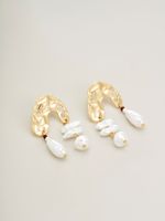 1 Pair Lady French Style Heart Shape Plating Hollow Out Alloy 14k Gold Plated Drop Earrings main image 5