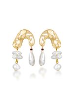 1 Pair Lady French Style Heart Shape Plating Hollow Out Alloy 14k Gold Plated Drop Earrings main image 1