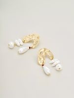 1 Pair Lady French Style Heart Shape Plating Hollow Out Alloy 14k Gold Plated Drop Earrings main image 6