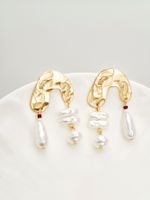 1 Pair Lady French Style Heart Shape Plating Hollow Out Alloy 14k Gold Plated Drop Earrings main image 4