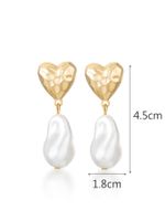 1 Pair Lady French Style Heart Shape Plating Hollow Out Alloy 14k Gold Plated Drop Earrings main image 2