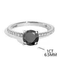 Lässig Glam Einfarbig Sterling Silber Gra Inlay Moissanit Ringe main image 2