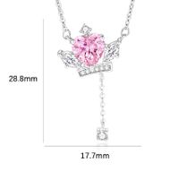 Simple Style Classic Style Color Block Sterling Silver Inlay Zircon Pendant Necklace main image 2