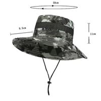 Men's Retro Simple Style Camouflage Wide Eaves Sun Hat main image 2