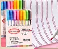 1 Set Solid Color Learning Daily Plastic Preppy Style Fluorescent Pen main image 3