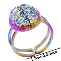 Classical Circle Stainless Steel Irregular Plating 18k Gold Plated Open Rings sku image 2