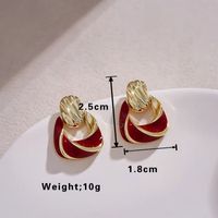 1 Pair Classical Simple Style Geometric Plating Alloy Gold Plated Ear Studs main image 2