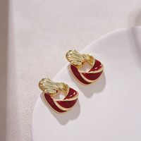 1 Pair Classical Simple Style Geometric Plating Alloy Gold Plated Ear Studs main image 5