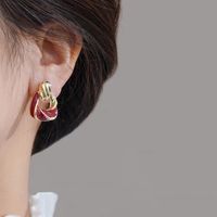1 Pair Classical Simple Style Geometric Plating Alloy Gold Plated Ear Studs main image 3