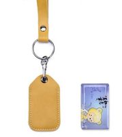 Unisex Solid Color Leather Open Card Holders sku image 18