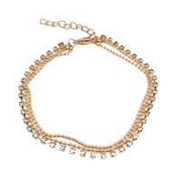 IG Style Simple Style Solid Color Rhinestones Iron Wholesale Anklet sku image 5