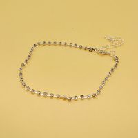 IG Style Simple Style Solid Color Rhinestones Iron Wholesale Anklet main image 6