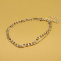IG Style Simple Style Solid Color Rhinestones Iron Wholesale Anklet main image 8