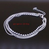 IG Style Simple Style Solid Color Rhinestones Iron Wholesale Anklet main image 2