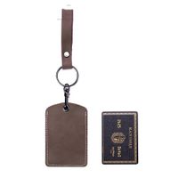 Unisex Solid Color Leather Open Card Holders sku image 21