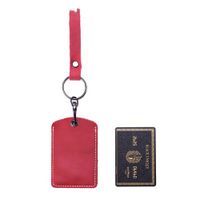 Unisex Solid Color Leather Open Card Holders sku image 22