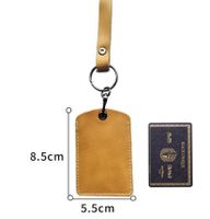 Unisex Solid Color Leather Open Card Holders sku image 30