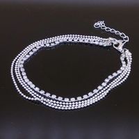 IG Style Simple Style Solid Color Rhinestones Iron Wholesale Anklet sku image 8