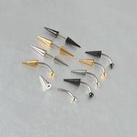 Casual Exaggerated Simple Style Solid Color Stainless Steel Eyebrow Nails Ear Studs In Bulk main image 4