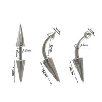 Casual Exaggerated Simple Style Solid Color Stainless Steel Eyebrow Nails Ear Studs In Bulk main image 2