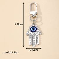 Casual Vintage Style Simple Style Devil's Eye Palm Alloy Bag Pendant Keychain main image 2