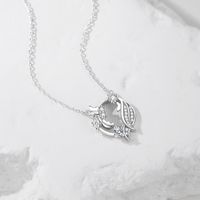 Elegant Simple Style Butterfly Sterling Silver Plating Inlay Zircon Pendant Necklace main image 5