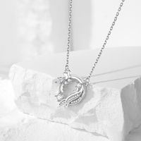Elegant Einfacher Stil Schmetterling Sterling Silber Überzug Inlay Zirkon Halskette Mit Anhänger main image 1