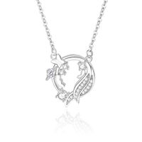 Elegant Einfacher Stil Schmetterling Sterling Silber Überzug Inlay Zirkon Halskette Mit Anhänger main image 6