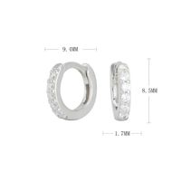 1 Pair Simple Style Solid Color Inlay Sterling Silver Gem Earrings sku image 1
