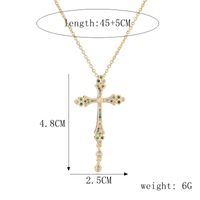 Ig-stil Einfacher Stil Kreuzen Kupfer Überzug Inlay Zirkon Vergoldet Halskette Mit Anhänger sku image 2