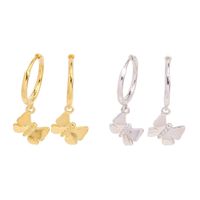 1 Pair Simple Style Bow Knot Plating Sterling Silver Gold Plated Drop Earrings main image 1