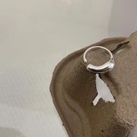 Wholesale Simple Style Solid Color Copper Plating Silver Plated Rings sku image 1