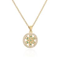 Ig Style Simple Style Sun Heart Shape Crown Copper Plating Inlay Zircon Gold Plated Pendant Necklace main image 4