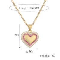 Ig Style Simple Style Sun Heart Shape Crown Copper Plating Inlay Zircon Gold Plated Pendant Necklace sku image 4