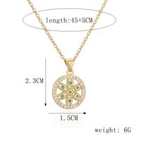 Ig Style Simple Style Sun Heart Shape Crown Copper Plating Inlay Zircon Gold Plated Pendant Necklace sku image 1