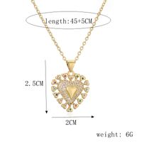 Ig Style Simple Style Sun Heart Shape Crown Copper Plating Inlay Zircon Gold Plated Pendant Necklace sku image 5