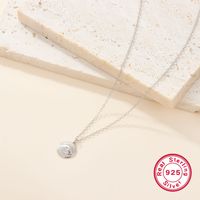 Simple Style Classic Style Devil's Eye Sterling Silver Plating Inlay Zircon 18k Gold Plated White Gold Plated Pendant Necklace main image 3