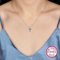 Simple Style Classic Style Devil's Eye Sterling Silver Plating Inlay Zircon 18k Gold Plated White Gold Plated Pendant Necklace main image 6