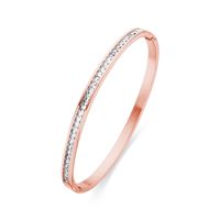 Simple Style Geometric Stainless Steel Plating Inlay Zircon Gold Plated Bangle sku image 3