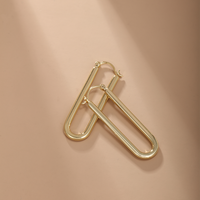 1 Paar Xuping Einfacher Stil Pendeln U-form Überzug Legierung Kupferlegierung 14 Karat Vergoldet Ohrringe main image 4