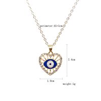 Ig Style Streetwear Devil's Eye Heart Shape Alloy Plating Hollow Out Inlay Rhinestones Women's Unisex Pendant Necklace main image 2