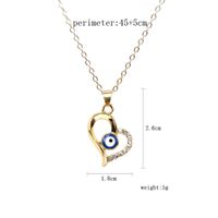 Ig Style Streetwear Devil's Eye Heart Shape Alloy Plating Hollow Out Inlay Rhinestones Women's Unisex Pendant Necklace main image 4