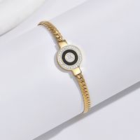 Simple Style Classic Style Commute Round Life Tree Eye 304 Stainless Steel 14K Gold Plated Zircon Bracelets In Bulk main image 5
