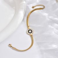Simple Style Classic Style Commute Round Life Tree Eye 304 Stainless Steel 14K Gold Plated Zircon Bracelets In Bulk main image 7