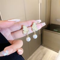 1 Paar Süß Einfacher Stil Schmetterling Überzug Inlay Legierung Künstlicher Kristall Künstliche Perlen Zirkon Tropfenohrringe main image 5