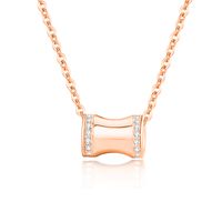 Simple Style Geometric Solid Color Sterling Silver Plating Pendant Necklace main image 8