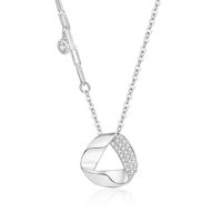Simple Style Geometric Sterling Silver Plating Inlay Zircon Pendant Necklace main image 6