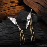 1 Pair Casual Tassel Plating Sterling Silver 24k Gold Plated White Gold Plated Drop Earrings main image 1